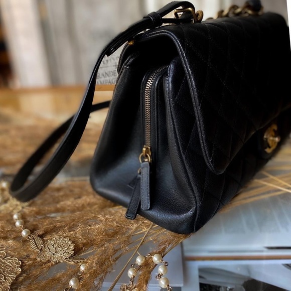 Chanel Trapezio top handle flap crossbody bag - Picture 3 of 14